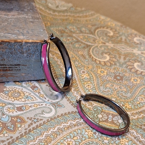 Jewelry - Pink Hoop Earrings